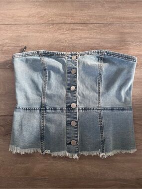 Forever 21 Light Blue corset top